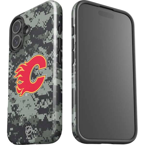 NHL Calgary Flames Camo iPhone 16 Impact Case